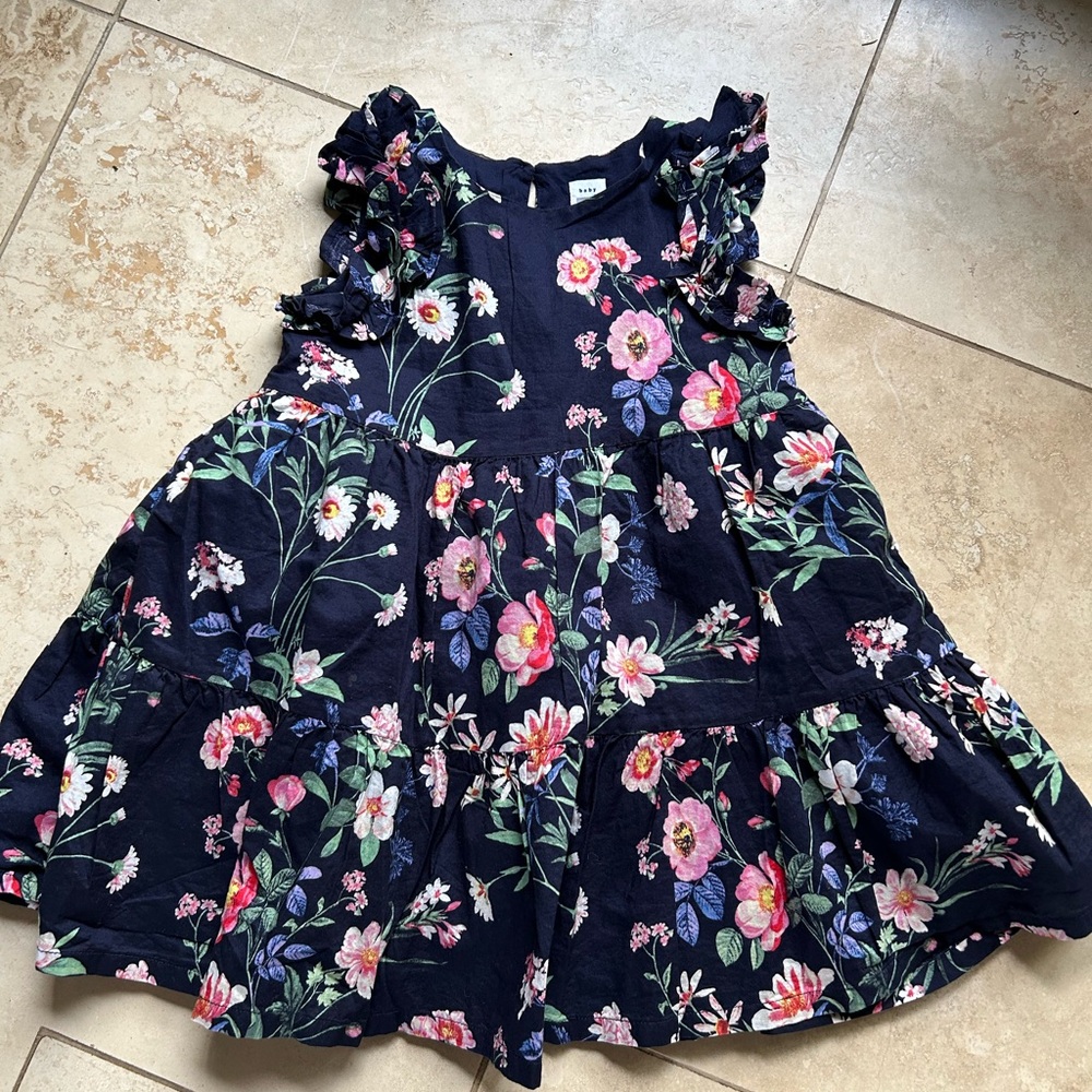 GAP Baby Girl’s Navy Floral Dress NWOT